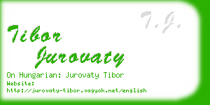 tibor jurovaty business card